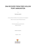 DNA recovery from fired hollow point ammunition