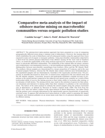 Comparative meta-analysis of the impact of offshore marine mining on macrobenthic communities versus organic pollution studies