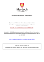 Questions of context in studies of talk and interaction—Ethnomethodology and conversation analysis