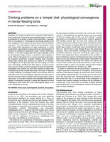 Drinking problems on a 'simple' diet: physiological convergence in nectar-feeding birds