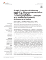 Growth Promotion of Salicornia bigelovii by Micromonospora chalcea UAE1, an Endophytic 1-Aminocyclopropane-1-Carboxylic Acid Deaminase-Producing Actinobacterial Isolate