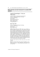 Multi-authority security framework for scalable EHR systems