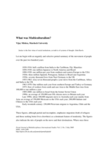 What was multiculturalism?