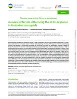 A review of factors influencing the stress response in Australian marsupials