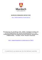 Intelligent mobile user profile classification for content personalisation