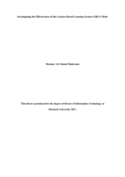 Investigating the effectiveness of the Gesture-Based Learning System (GBLS) mode