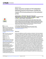 Deep sequence analysis of HIV adaptation following vertical transmission reveals the impact of immune pressure on the evolution of HIV