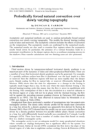 Periodically forced natural convection over slowly varying topography