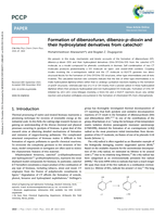 Formation of dibenzofuran, dibenzo-p-dioxin and their hydroxylated derivatives from catechol