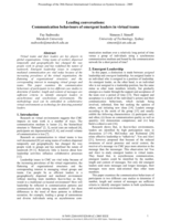 Leading conversations: Communication behaviours of emergent leaders in virtual teams