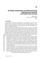 3D Shape classification and retrieval using heterogenous features and supervised learning