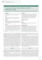 Trauma-intrusive hallucinations and the dissociative state
