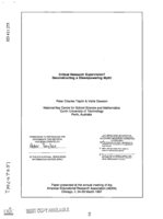 Critical research supervision? Deconstructing a disempowering myth!