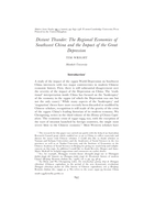 Distant thunder: The regional economies of southwest China and the impact of the great depression