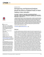 Nutrigenomic and nutritional analyses reveal the effects of pelleted feeds on Asian Seabass (Lates calcarifer)