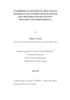 An experimental research on application of sub-surface flow constructed wetlands for meat processing industry effluent treatment and nutrient removal