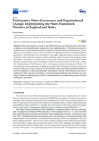 Participatory water governance and organisational change: Implementing the water framework directive in England and Wales