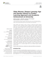 Older women, deeper learning: Age and gender interact to predict learning approach and academic achievement at university