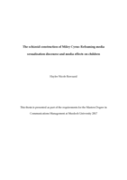 The schizoid construction of Miley Cyrus: Reframing mediasexualisation discourse and media effects on children