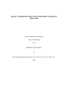 Rural veterinary practice in Western Australia 1964 to 2007