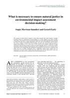 What is necessary to ensure natural justice in environmental impact assessment decision-making?