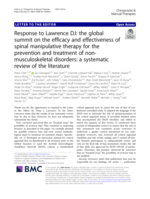 Response to Lawrence DJ: The global summit on the efficacy and effectiveness of spinal manipulative therapy for the prevention and treatment of non-musculoskeletal disorders: A systematic review of the literature