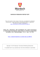 Outcomes of submerged macrophyte restoration in a shallow impounded, eutrophic river