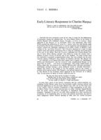 Early literary responses to Charles Harpur