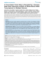 A transcription factor map as revealed by a Genome-wide gene expression analysis of Whole-Blood mRNA transcriptome in multiple sclerosis
