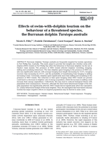 Effects of swim-with-dolphin tourism on the behaviour of a threatened species, the Burrunan dolphin Tursiops australis