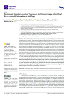 Improved cardiovascular tolerance to hemorrhage after oral resveratrol pretreatment in dogs
