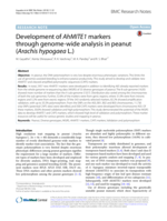 Development of AhMITE1 markers through genome-wide analysis in peanut (Arachis hypogaea L.)