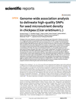 Genome-wide association analysis to delineate high-quality SNPs for seed micronutrient density in chickpea (Cicer arietinum L.)