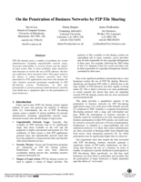 On the penetration of business networks by P2P file sharing