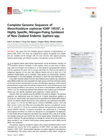 Complete genome sequence of Mesorhizobium sophorae ICMP 19535T, a highly specific, nitrogen-fixing symbiont of New Zealand endemic Sophora spp