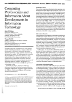 Computing professionals and information about developments in information technology