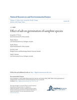 The effect of salt on germination of samphire species