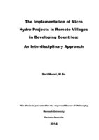 The implementation of micro hydro projects in remote villages in developing countries: An interdisciplinary approach