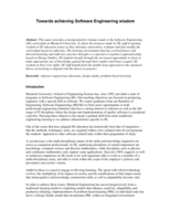 Towards achieving software engineering wisdom