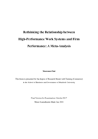 Rethinking the relationship between high-performance work systems and firm performance: A meta-analysis