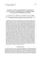 Seasonal, annual and regional variations in ichthyofaunal composition in the inner Severn Estuary and inner Bristol Channel