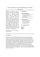 Ethical considerations for Teacher-Education researchers of coteaching