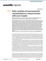 Daily variation of macronutrient concentrations in mature human milk over 3 weeks