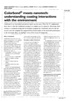 Colorbond® meets nanotech: Understanding coating interactions with the environment