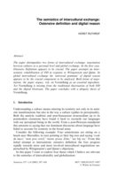 The semiotics of intercultural exchange: Ostensive definition and digital reason