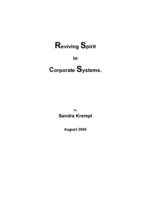 Reviving spirit in corporate systems