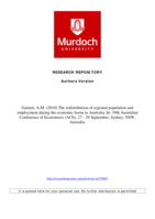 The redistribution of regional population and employment during the economic boom in Australia