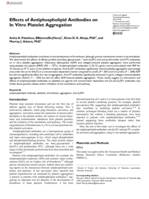 Effects of antiphospholipid antibodies on in vitro platelet aggregation