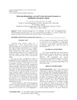 Metal-polyethyleneimine-activated carbon interaction parameter at equilibrium adsorption capacity