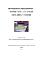Enhanced metal recovery from a modified caron leach of mixed nickel-cobalt hydroxide